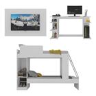 Conjunto Quarto Beliche E Mesa Gamer Com Painel Tv Até 65" Mu