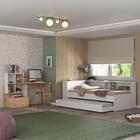 Conjunto Quarto Bicama Baú Com Prateleira E Escrivaninha Mult