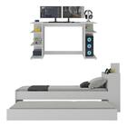 Conjunto Quarto Bicama Com Baú E Mesa Gamer Multimóveis Mp4116