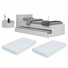 Conjunto Quarto Bicama Com Colchão E Baú/mesa De Cabeceira Su