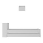 Conjunto Quarto Bicama Com Colchão E Baú/mesa De Cabeceira Su