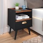 Conjunto Quarto Cabeceira Cama Solteiro E Mesinha Retrô Puxad