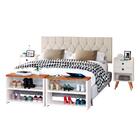 Conjunto Quarto Cabeceira Paris Areia 1.60 / 2 Mesas Cab Bent