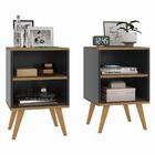 Conjunto Quarto Cabeceira Queen 1,60 Julia Com 2 Mesas De Cab