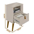 Conjunto Quarto Cabeceira Queen Casal Ripada Com 2 Mesas De C