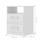 Conjunto Quarto Cama Com Mesa Shiva Branco Flex Rosa/azul Com