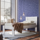 Conjunto Quarto Cama Com Mesa Shiva Branco Flex Rosa/azul Com