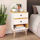 Conjunto Quarto Casal Cabeceira Estofada Bege Cama Box 1,40 E