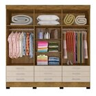 Conjunto Quarto Casal Cabeceira Extensível E Guarda-roupa 6 P