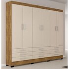 Conjunto Quarto Casal Cabeceira Extensível E Guarda-roupa 6 P