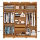 Conjunto Quarto Casal Cômoda 6 Gavetas E Guarda-roupa 6 Porta