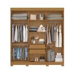 Conjunto Quarto Casal Cômoda 6 Gavetas E Guarda-roupa 6 Porta