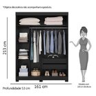 Conjunto Quarto Casal Cômoda 6 Gavetas E Guarda-roupa Com Esp