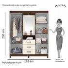 Conjunto Quarto Casal Cômoda 6 Gavetas E Guarda-roupa Com Esp