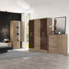 Conjunto Quarto Casal Completo Guarda Roupa Armário Cômoda Ca