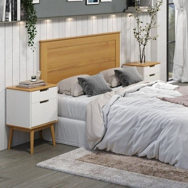 Conjunto Quarto Com 2 Mesas De Cabeceira E Cabeceira Casal 14