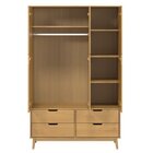 Conjunto Quarto Com Guarda-roupa 3 Portas 4 Gavetas E Cômoda