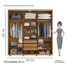 Conjunto Quarto Com Guarda-roupa Casal E Cabeceira Luminare A