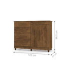 Conjunto Quarto Completo Com Espelho Itachi Imbuia Rústico