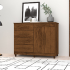 Conjunto Quarto Completo Com Espelho Itachi Imbuia Rústico