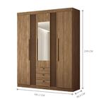 Conjunto Quarto Completo Com Espelho Veneza Jatoba
