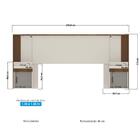 Conjunto Quarto Completo Com Espelho Xangai Jatoba Areia