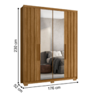 Conjunto Quarto Completo Leicester Freijó Cinza