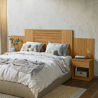 Conjunto Quarto Completo Leicester Freijó Cinza