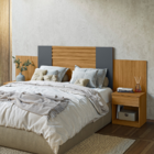 Conjunto Quarto Completo Leicester Freijó Cinza