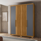 Conjunto Quarto Completo Leicester Freijó Cinza