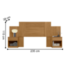 Conjunto Quarto Completo Leicester Freijó Cinza