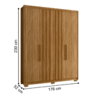 Conjunto Quarto Completo Leicester Freijó Cinza