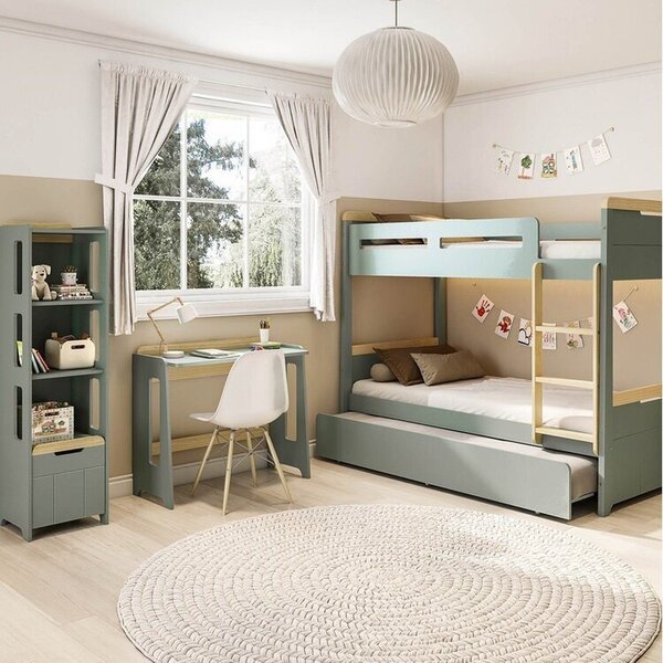 Conjunto Quarto Completo Treliche Com Led, Escrivaninha E Est