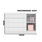 Conjunto Quarto De Bebê 100% Mdf Branco Eliana Shop Jm Baby