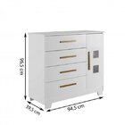 Conjunto Quarto De Bebê 100% Mdf Mini Berço E Cômoda 1 Porta