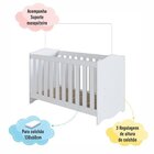 Conjunto Quarto De Bebê 1 Berço 1 Colchão 1 Cômoda Trocador 1