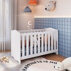 Conjunto Quarto De Bebê 1 Berço 1 Colchão 1 Cômoda Trocador 1