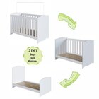 Conjunto Quarto De Bebê 1 Berço 1 Cômoda 4 Gavetas Trocador 1