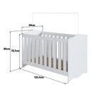 Conjunto Quarto De Bebê 1 Berço 1 Cômoda 4 Gavetas Trocador 1