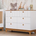 Conjunto Quarto De Bebê 1 Berço 1 Cômoda 6 Gavetas 1 Guarda R