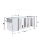 Conjunto Quarto De Bebê 1 Berço Com Colchão 1 Cômoda Trocador