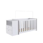 Conjunto Quarto De Bebê 1 Berço Com Colchão 1 Cômoda Trocador