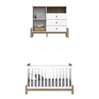 Conjunto Quarto De Bebê Berço 2 Em 1 E Cômoda Yuri Branco/jeq