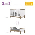 Conjunto Quarto De Bebê Berço 2 Em 1 E Cômoda Yuri Branco/jeq