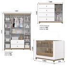 Conjunto Quarto De Bebê Berço 2 Em 1, Guarda-roupa E Cômoda S