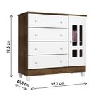 Conjunto Quarto De Bebê Berço E Cômoda Fraldário Eloa  Branco