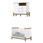 Conjunto Quarto De Bebê Berço E Cômoda Ternura Branco/jequiti