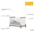 Conjunto Quarto De Bebê Berço E Roupeiro Ternura Branco/jequi