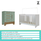 Conjunto Quarto De Bebê Colorir Berço E Cômoda Verde/nature -