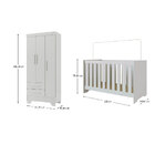 Conjunto Quarto De Bebê Colorir Guarda Roupas 3 Portas E Berç